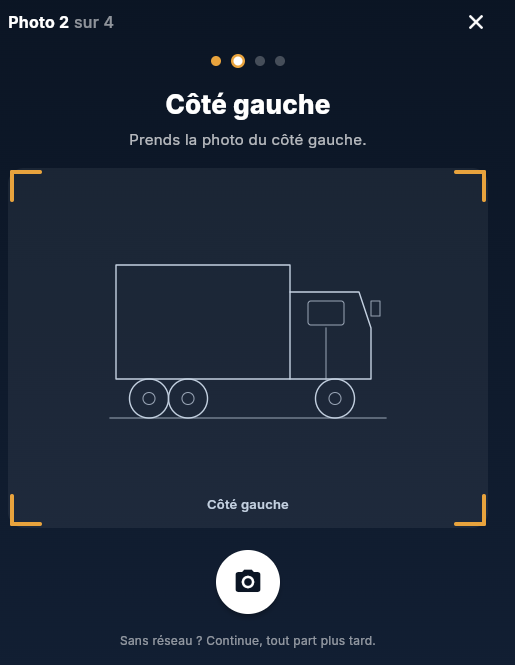 Photo 2 sur 4 : guide pour le côté gauche du véhicule